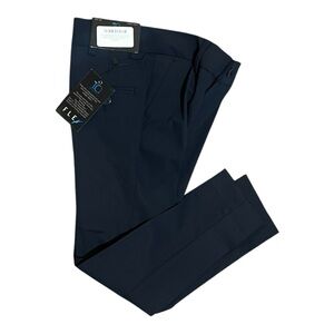 T.O. Basic Flex Dress Pants Boys 6 Skinny Navy Blue Brand New Adjustable Waist